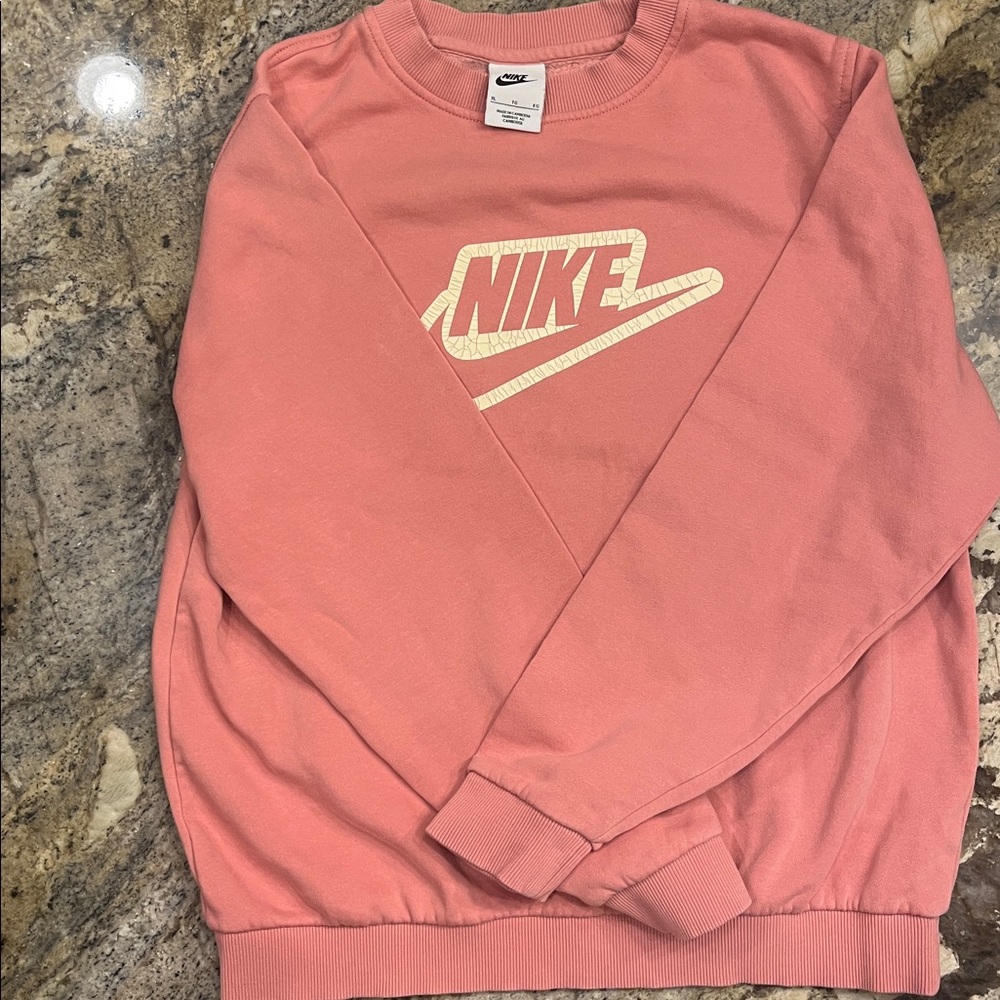 Girls 7-16 Nike Sportswear Fleece Sweatshirt (pink) - Picture 5 of 7